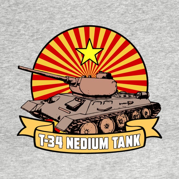 T-34 MEDIUM TANK by theanomalius_merch